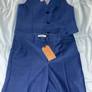 Jen bourget Blue Vest and Pants Set